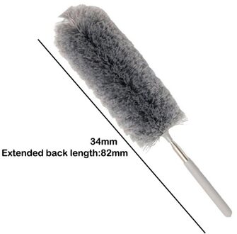 Stofdoek Accessoires Microfiber Afstoffen Borstel Verlengen Stretch Veer Thuis Dust Cleaner Auto Meubels Huishoudelijke Borstel grijs