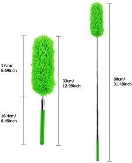 Stofdoek Accessoires Microfiber Afstoffen Borstel Verlengen Stretch Veer Thuis Dust Cleaner Auto Meubels Huishoudelijke Borstel groen