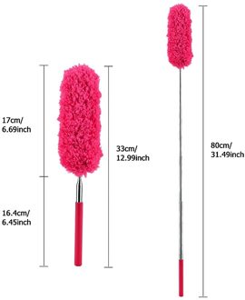 Stofdoek Accessoires Microfiber Afstoffen Borstel Verlengen Stretch Veer Thuis Dust Cleaner Auto Meubels Huishoudelijke Borstel roos rood