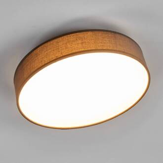 Stoffen LED-plafondlamp Saira, 30 cm, grijs grijs, wit