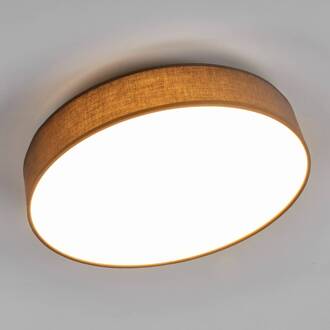 Stoffen LED-plafondlamp Saira, 40 cm, grijs grijs, wit