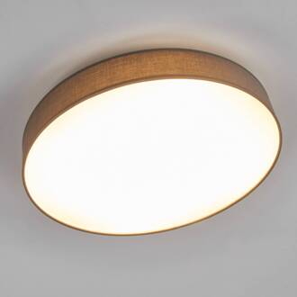 Stoffen LED-plafondlamp Saira, 50 cm, grijs grijs, wit
