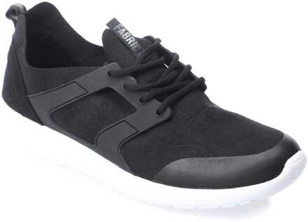 Stoffen Zeta Runner herentrainers in zwart/wit - maat EU 42 / UK 8