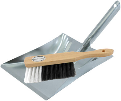 Stoffer en blik lichtbruin/zilver van verzinkt metaal voor binnen - Stoffer en blik Zilverkleurig