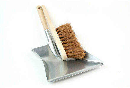 Stoffer en blik - metaal - binnen en buiten - kokosvezel - heavy duty