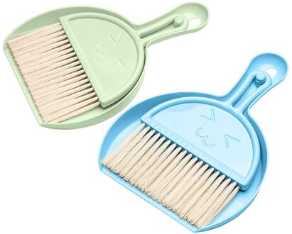 Stoffer En Blik Set, 2 Stuks Mini Schoonmaken Stoffer En Bezem Draagbare Veegmachine Met Hand Bezem Borstel Voor Computer