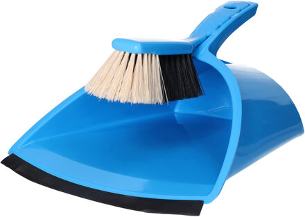 Stoffer en Blik - set - blauw - XL - 32 x 28 x 17 cm - binnen en buiten