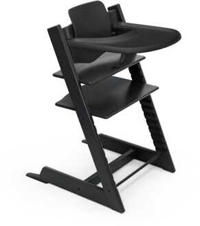 Stokke STOKKE® Tripp Trapp® Kinderstoel beuken zwart incl. dienblad zwart en Babyset V2 zwart