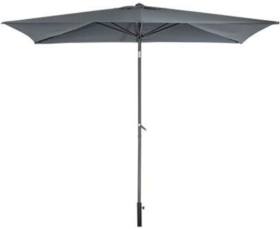 Stokparasol Cielo - 250x150cm - Antraciet - Kantelbaar Met Opwindmechanisme 180g/m²
