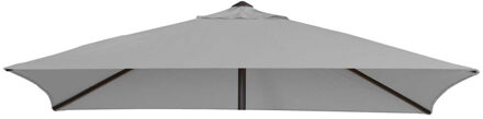Stokparasoldoek Madison Borneo 200x200cm vierkant (grey)