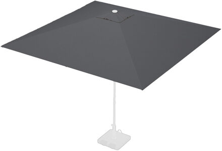 Stokparasoldoek Rhino 300x300cm vierkant Dark grey (polyester)