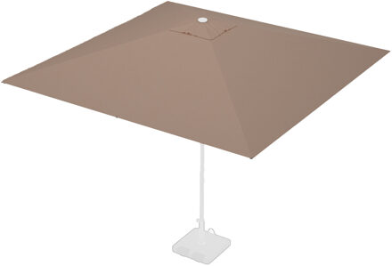 Stokparasoldoek Rhino 300x300cm vierkant Taupe (polyester)