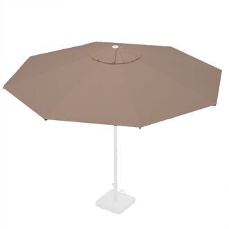 Stokparasoldoek Rhino 350cm rond Taupe (polyester)