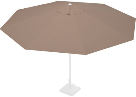 Stokparasoldoek Rhino 400cm rond Taupe (polyester)
