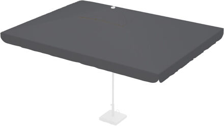 Stokparasoldoek Rhino 400x300cm rechthoek dark grey met volant (polyester)