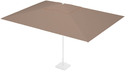 Stokparasoldoek Rhino 400x300cm rechthoek Taupe (polyester)
