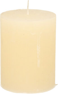 Stompkaars - ivoor wit - 7 x 9 cm - middel rustiek model - cilinderkaars - kaars