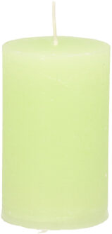 Stompkaars - lime groen - 5 x 8 cm - klein rustiek model - cilinderkaars - kaars