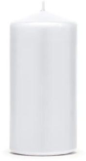 Stompkaarsen Mat Wit 12cm (6st) Wit - Transparant