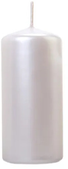 Stompkaarsen Metallic Pearl 12cm (6st) Multikleur - Print