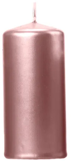 Stompkaarsen Rose Goud Metallic 12cm (6st) Multikleur - Print