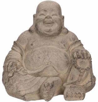 Stone-lite Beeld - Boeddha - grijs - fiberclay - 24 cm