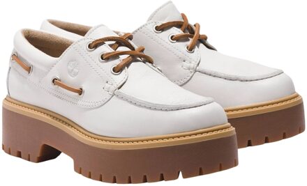 Stone Street Boat Schoenen Dames off white - bruin - 39