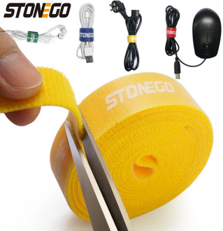 STONEGO USB Cable Winder Cable Organizer Ties Mouse Wire Earphone Holder HDMI Cord Free Cut Management Phone Hoop Tape Protector