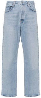 Stonewashed straight-leg jeans met metalen details Agolde , Blue , Dames - W28,W26,W25,W27