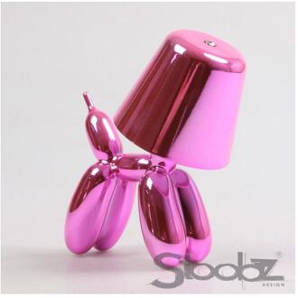 Stoobz Design LED Tafellamp Ballon Hond 16X10X18cm roze