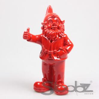 Stoobz Design Stoobz Kabouter duim omhoog rood 31cm
