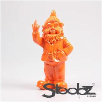 Stoobz Design Stoobz kabouter f*ck you oranje 10cm