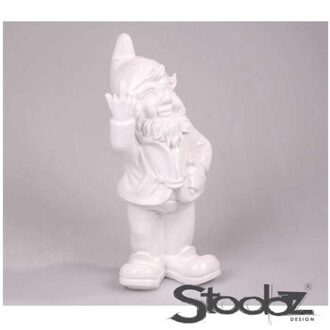Stoobz Polystone Beeld Kabouter F*ck You Wit 20cm
