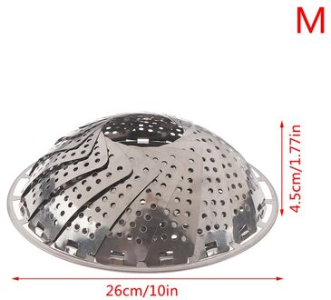 Stoom Roestvrij Staal Voedsel Steamer Basket Mesh Groente Fornuis Stoomboot Uitbreidbaar Keuken Gereedschap