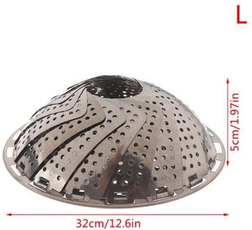 Stoom Roestvrij Staal Voedsel Steamer Basket Mesh Groente Fornuis Stoomboot Uitbreidbaar Keuken Gereedschap