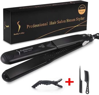 Stoom Stijltang Keramische Vapor Hair Curler Salon Haar Stijltang Haar Stijltang Curler Styler Hair Styling Tool met doos / EU