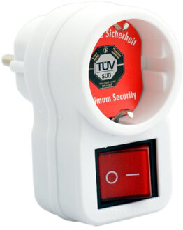 Stopcontact Adapter - Enkel - Wit - Randaarde en Schakelaar - Stekkeradapter / Doorvoerstekker