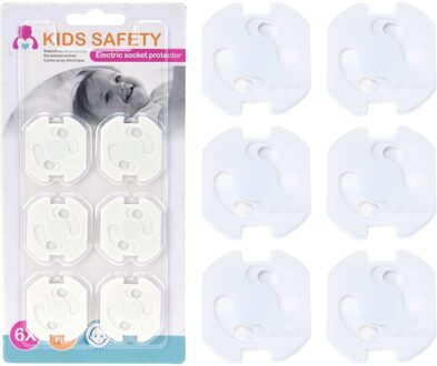 Stopcontact beveiliging klemmetjes/beveiligers - Set van 4x stuks wit - Stopcontactbeveiliging