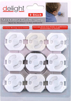 Stopcontactbeveiliging - 9x - wit - stopcontactbeschermers kinderbeveiliging - Stopcontactbeveiliging