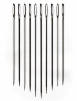 Stopnaalden/borduurnaalden - 15x stuks - 55 - 60 - 65 mm - Naaigerei Zilver