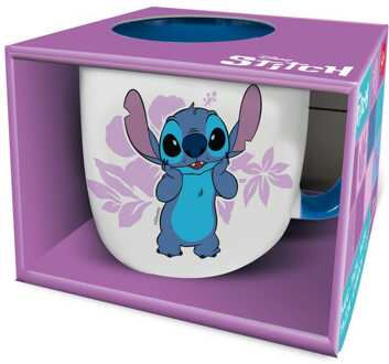 stor Lilo & Stitch Mug Stitch pink Flowers 385 ml