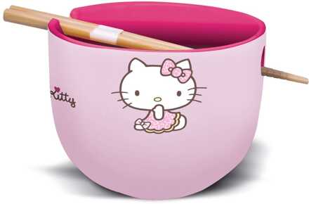 stor Sanrio Ramen Bowl with Chopsticks Hello Kitty Japan
