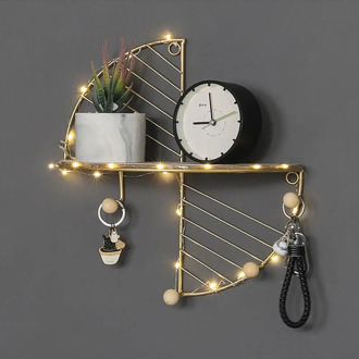 Storage Shelf Rack Decoration Wall Shelf On The Wall Iron Shelf Wall For Bedroom Living Room Pendant Storage Organization Shelf