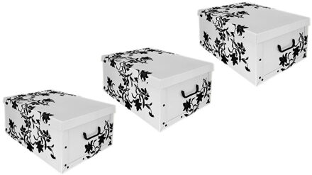 Storage Solutions 4x Opbergboxen/Opbergdozen wit 52 x 38 cm - Opslagdozen - Action products