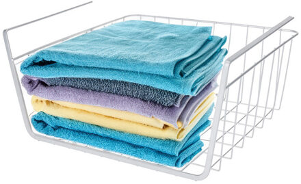 Storage Solutions Hangmand voor kast - metaal - 30 x 26 x 14 cm - grijs - kastmandje