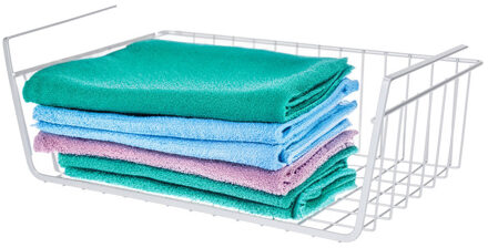 Storage Solutions Hangmand voor kast - metaal - 40 x 26 x 14 cm - grijs - kastmandje