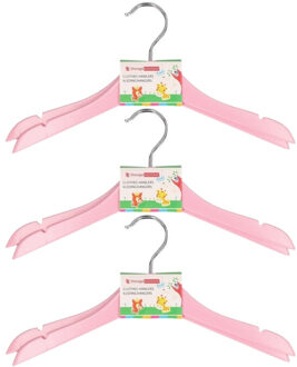 Storage Solutions Houten kledinghangers voor kinderen roze 12x stuks - Action products