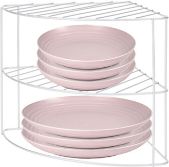 Storage Solutions Keukenrek aanrecht organiser - metaal - grijs - 23 x 23 x 21 cm - opbergrek