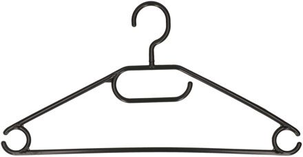 Storage Solutions Kledinghangers set - 20x stuks - kunststof - zwart - kledingkast hangers - Kledinghangers