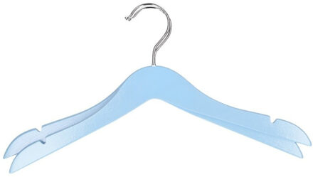Storage Solutions kledinghangers voor kinderen - 16x stuks - hout - Klerenhangers - blauw